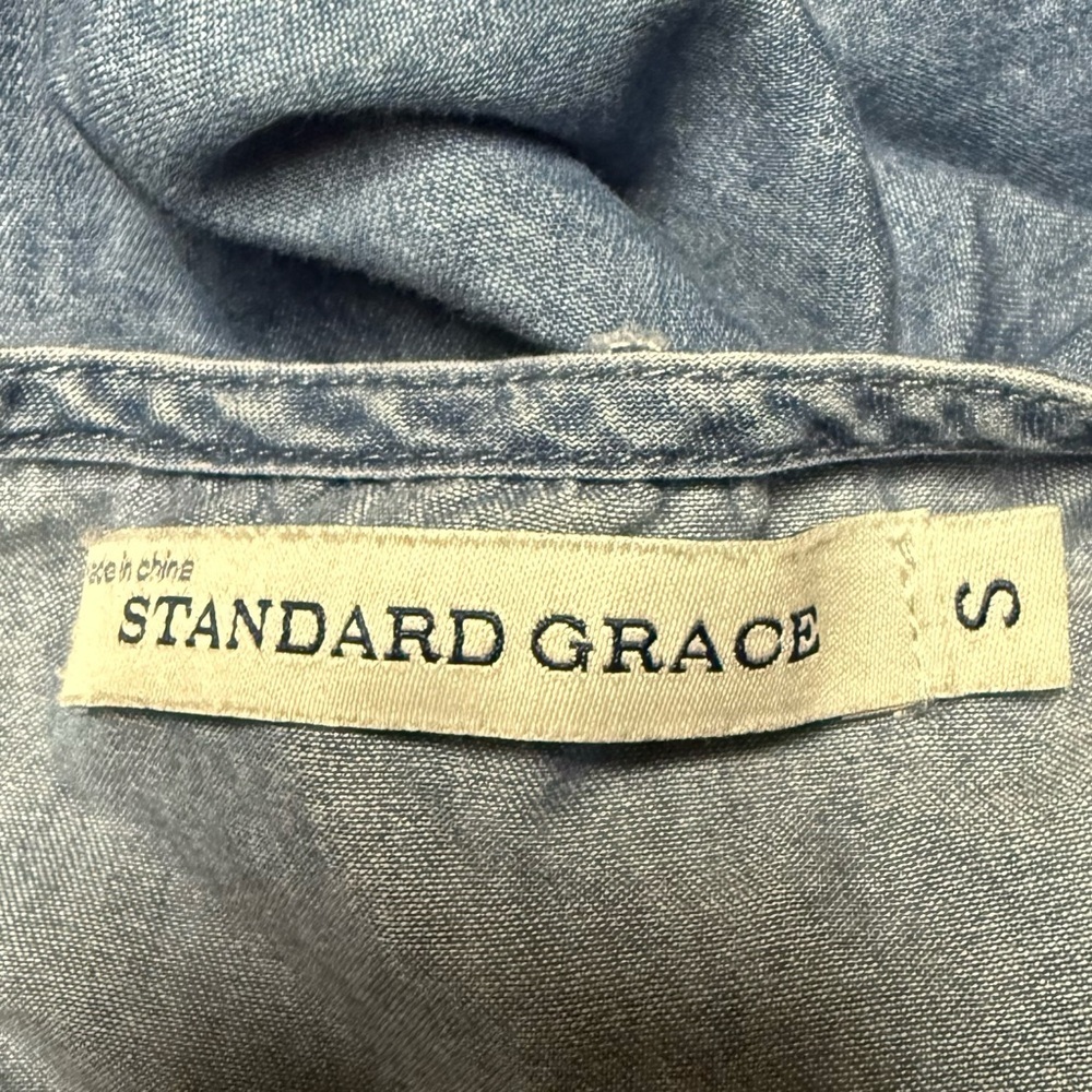 Standard Grace Chambray Babydoll Dress – Size Small | Farmer’s Market Dress - Picture 4 of 4